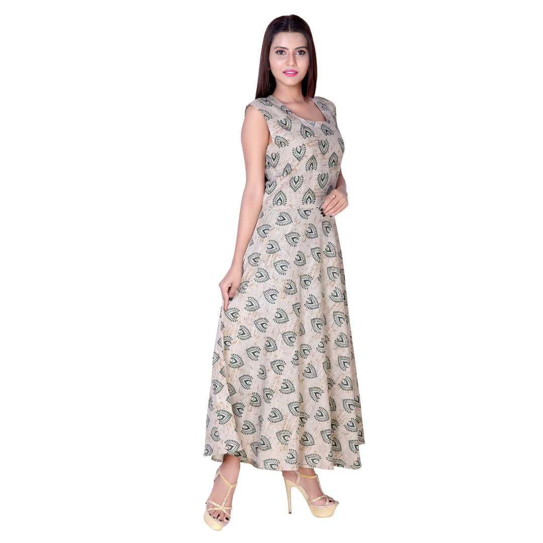 Traditional Green Rajasthani Buta Print