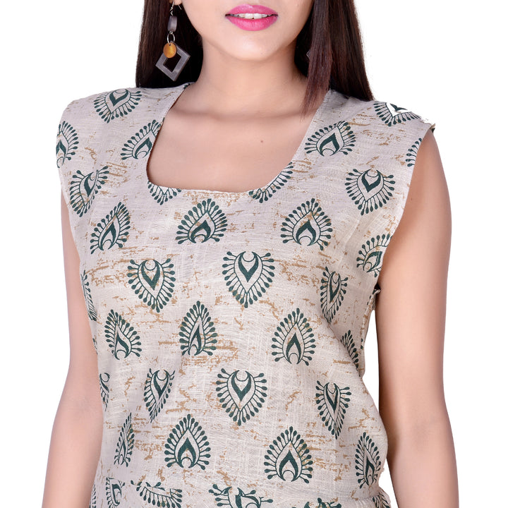 Traditional Green Rajasthani Buta Print